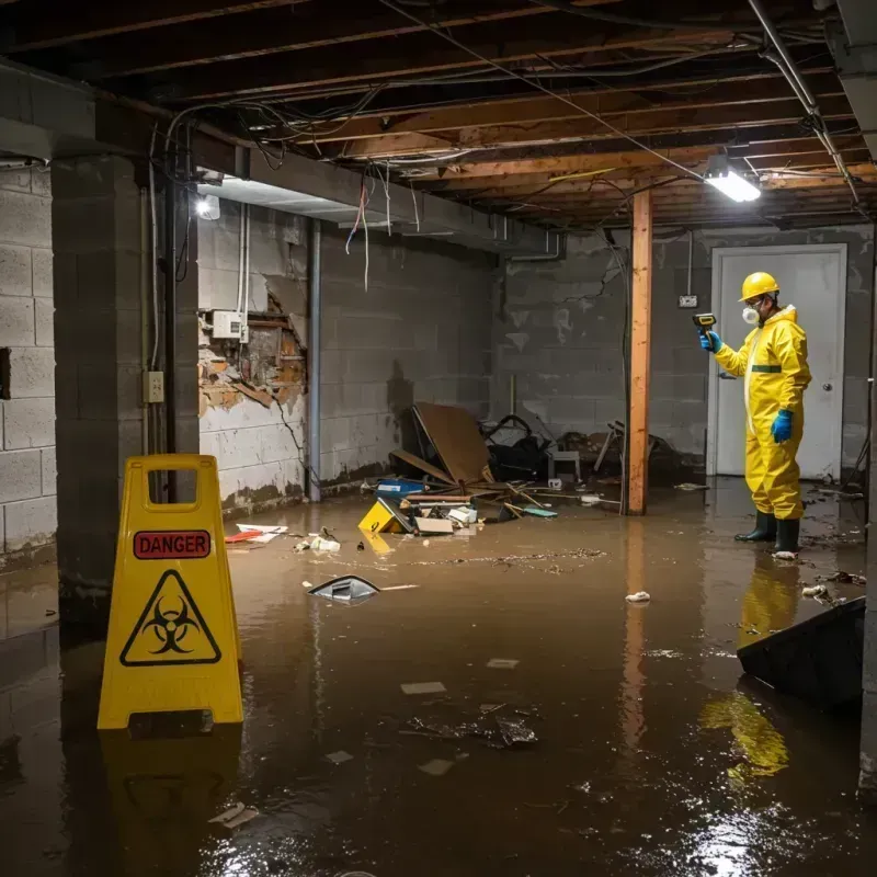 Flooded Basement Electrical Hazard in Lake View, AL Property